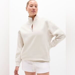 Athleta Forever Fleece Half Zip Punch Limited Color